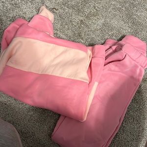 Sweatpants and hoodie didn’t wear